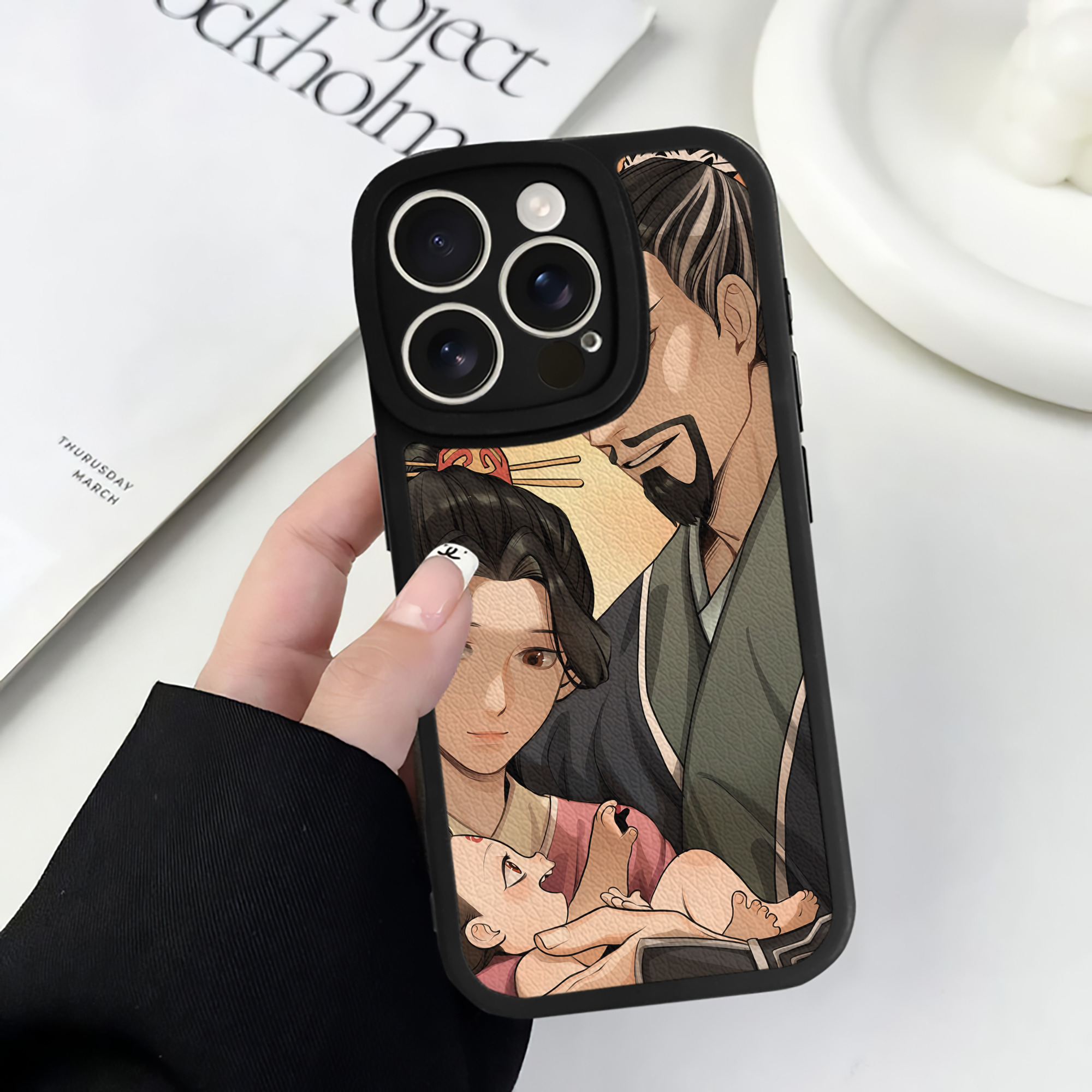 （画像用） Ne Zha 2 ナタ 魔童の大暴れ 【iPhone 16シリーズ対応】シリコンスマホケース（レザー調） 材質：シリコン